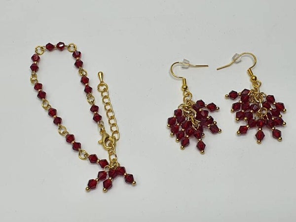 Romance - set: armband + oorbellen