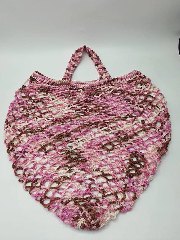 Boodschappennetje katoen Roza