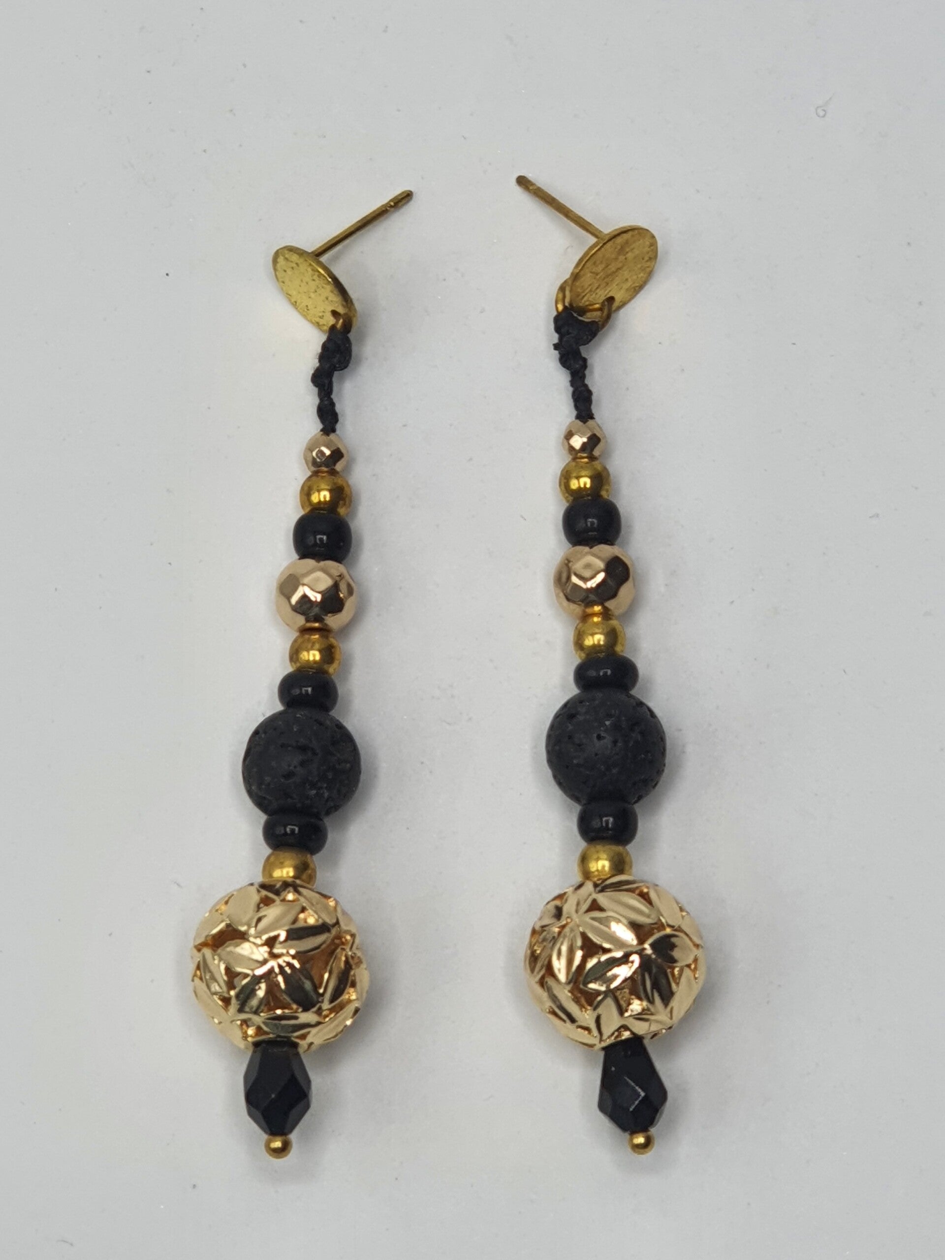 Golden Night oorbellen