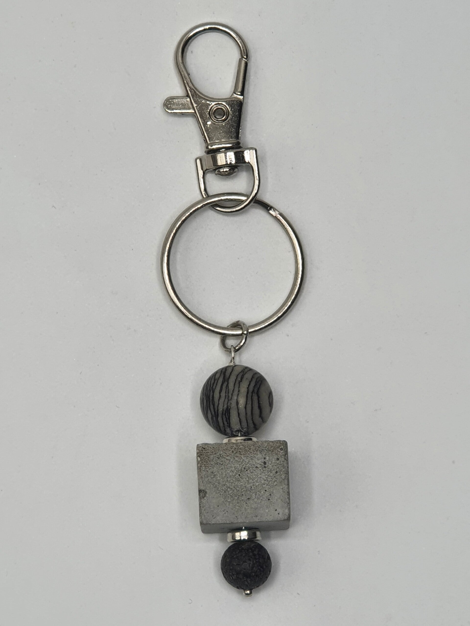 Blokje beton sleutelhanger