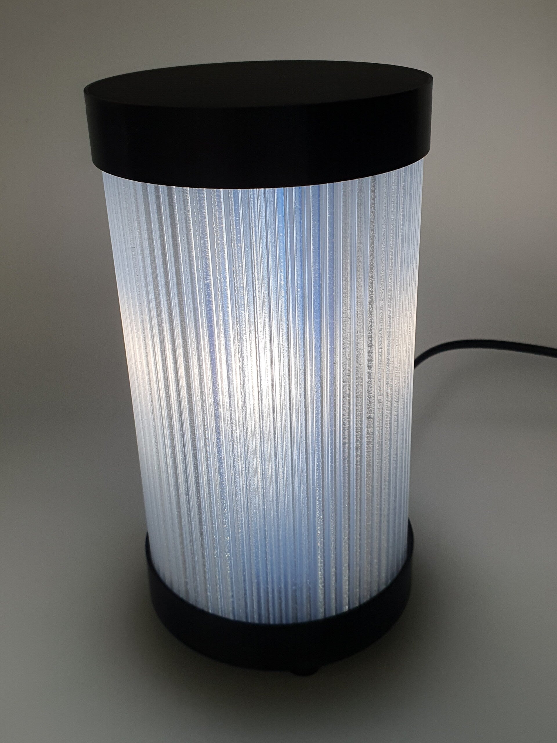 Ribbel Zwart tafellamp