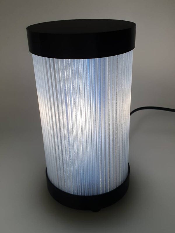 Ribbel Zwart tafellamp