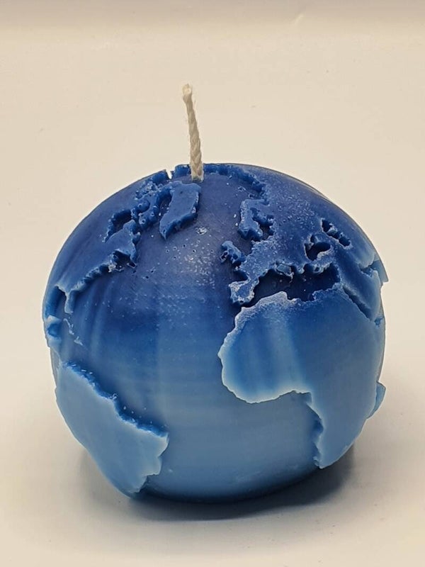 Wereldbol kaars