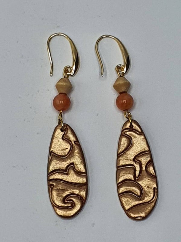 Jugendstil - smal - oorbellen