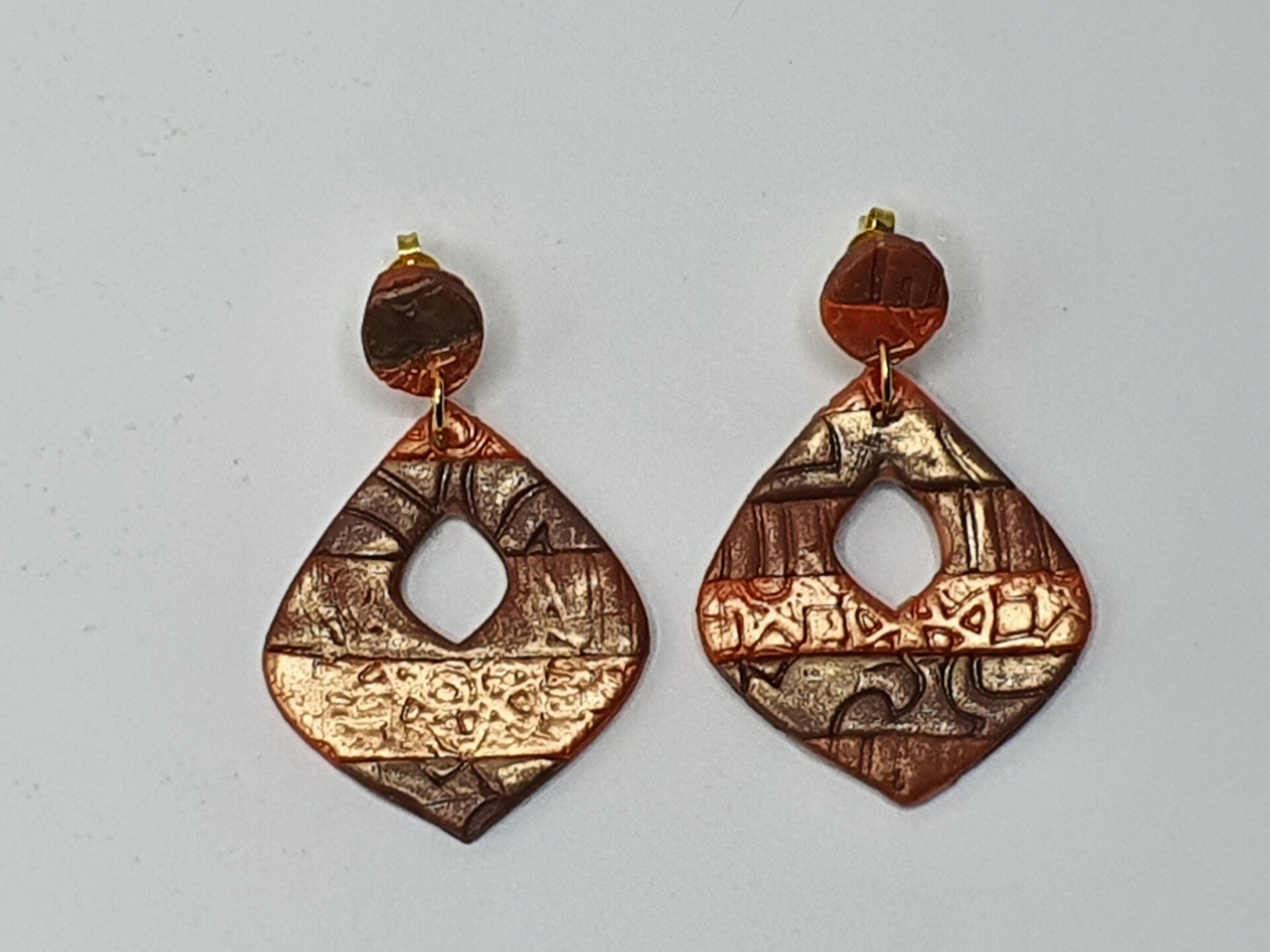 Inca open blad oorbellen