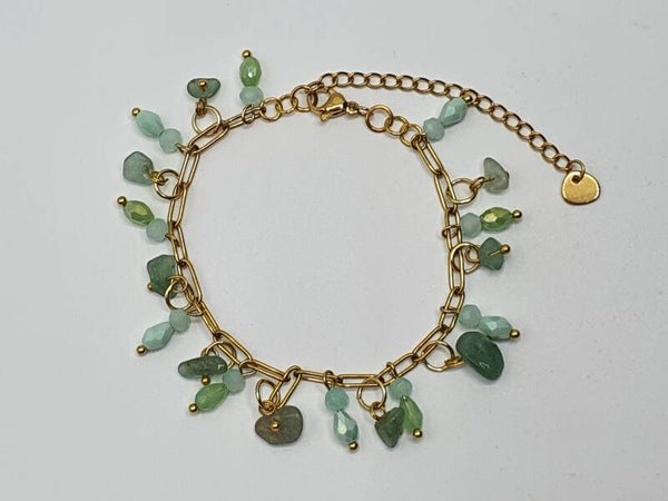 Schakel armband bedels natuursteen I