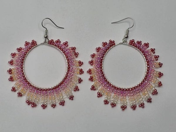 Hoop Brick Stitch oorbellen