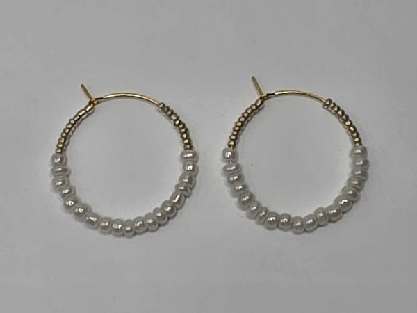 Hoop Parelmoer oorbellen