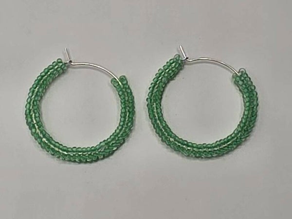 Balkje Hoop Brick Stitch oorbellen