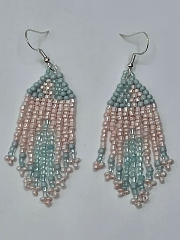 Lente Franje Brick Stitch oorbellen