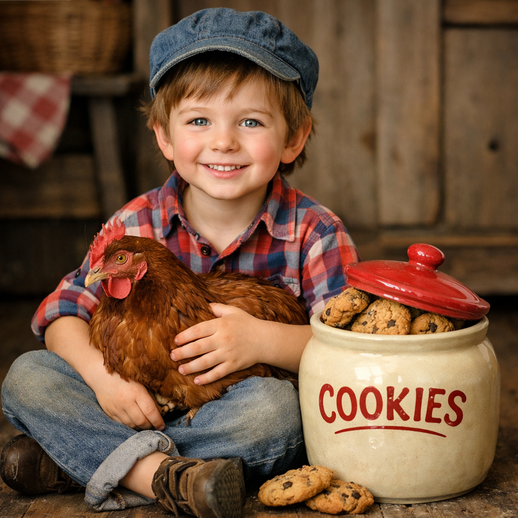 Gedichtje Kleuterjongen en kip