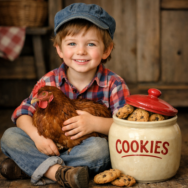 Gedichtje Kleuterjongen en kip