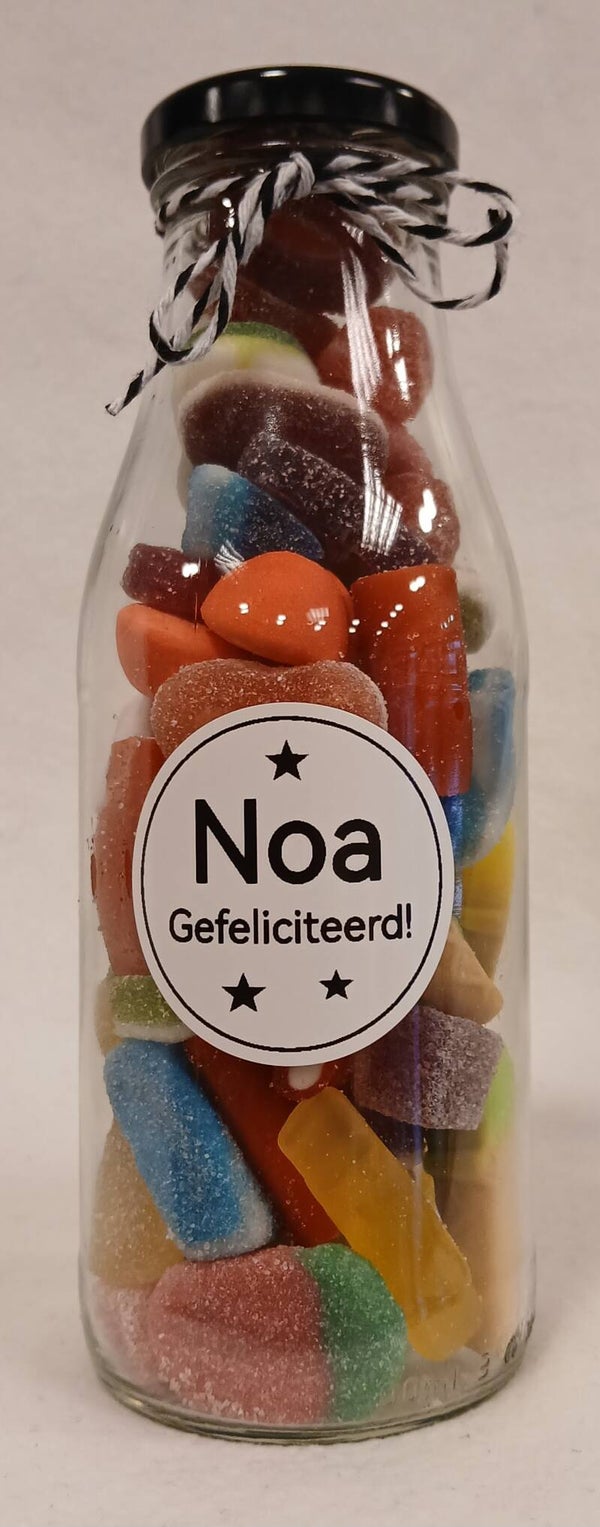 Snoepfles 500 ml met naam