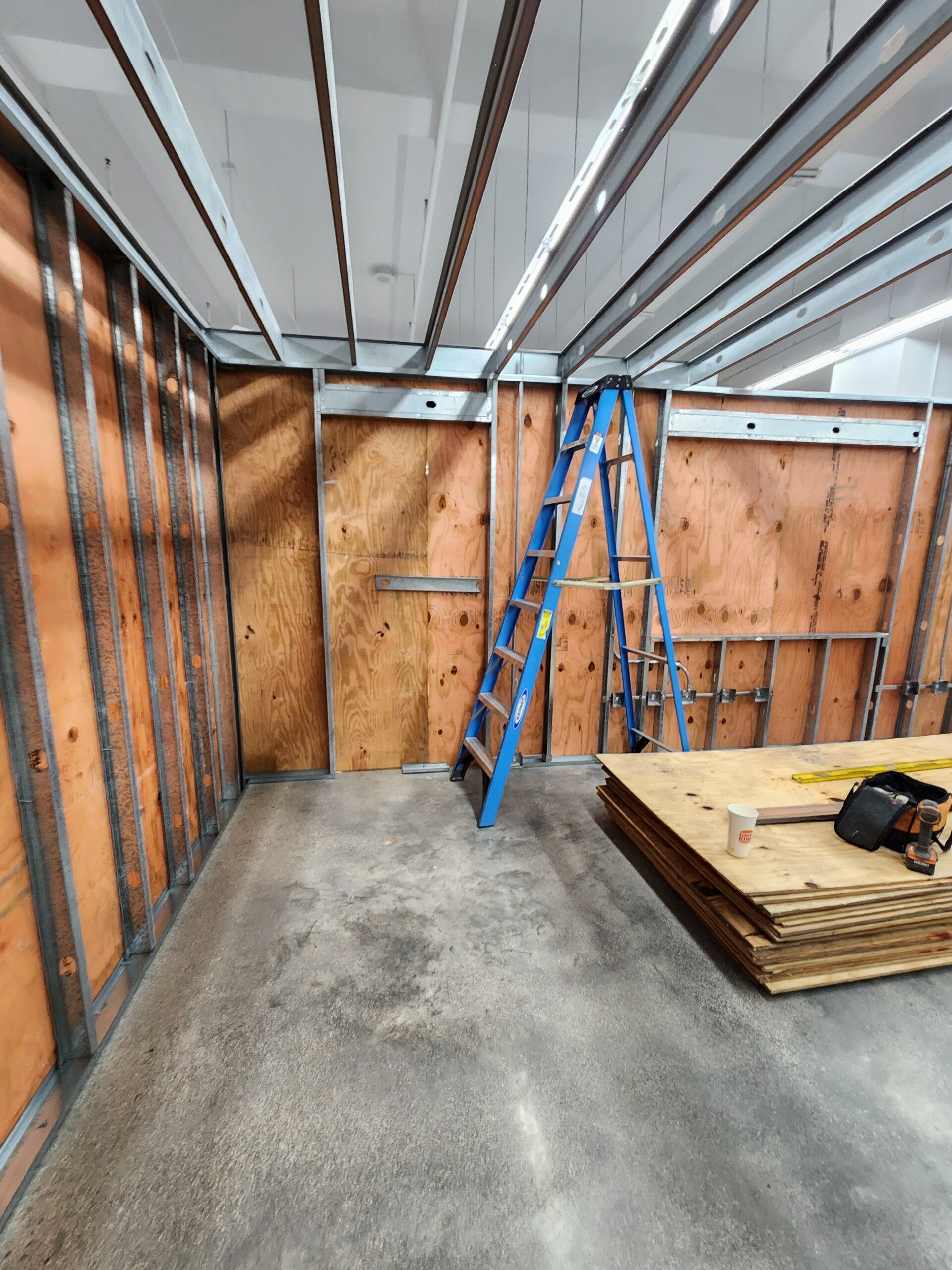 Interior framing for a remodeling buildout