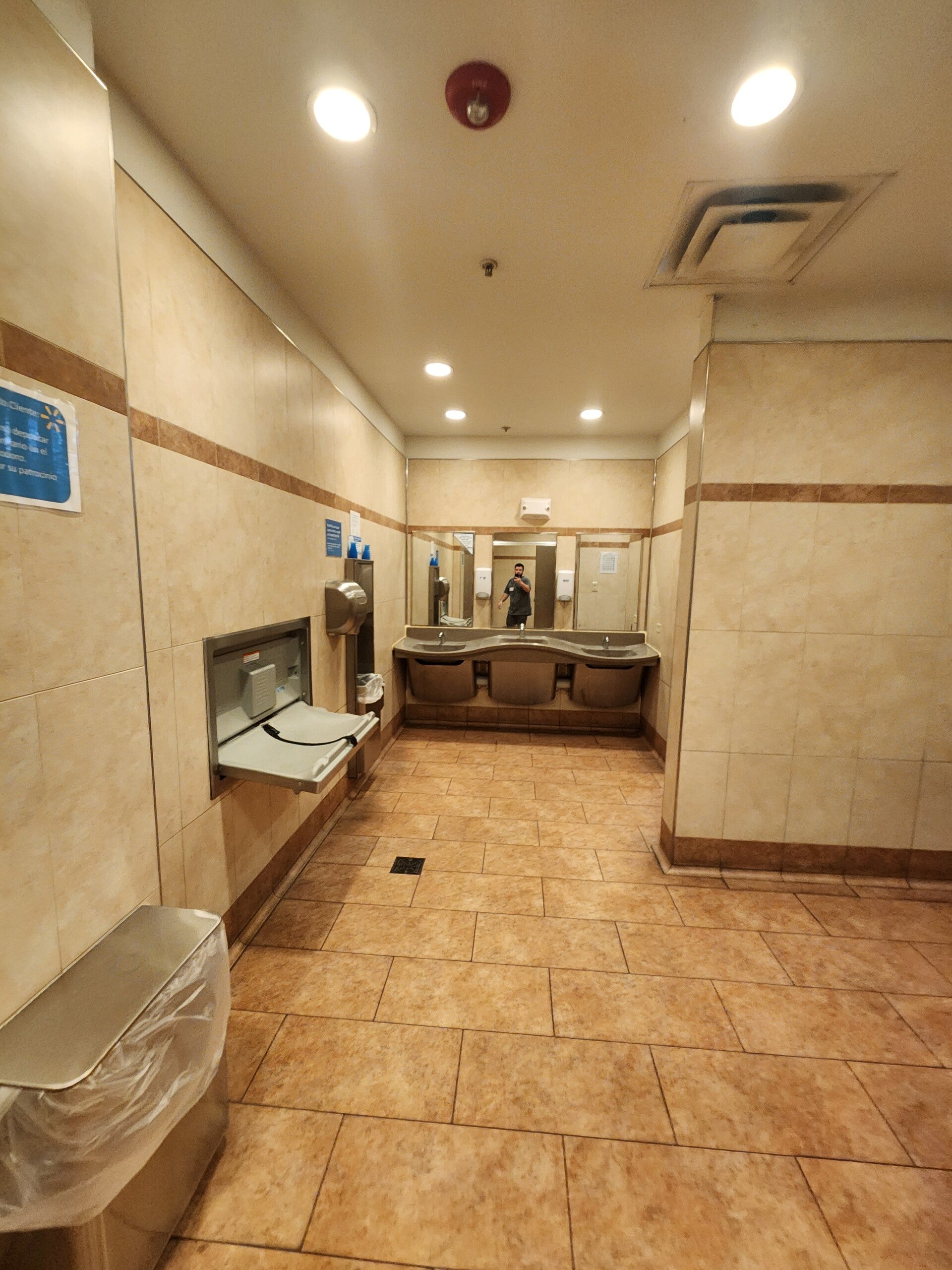 Completed commercial restroom interior