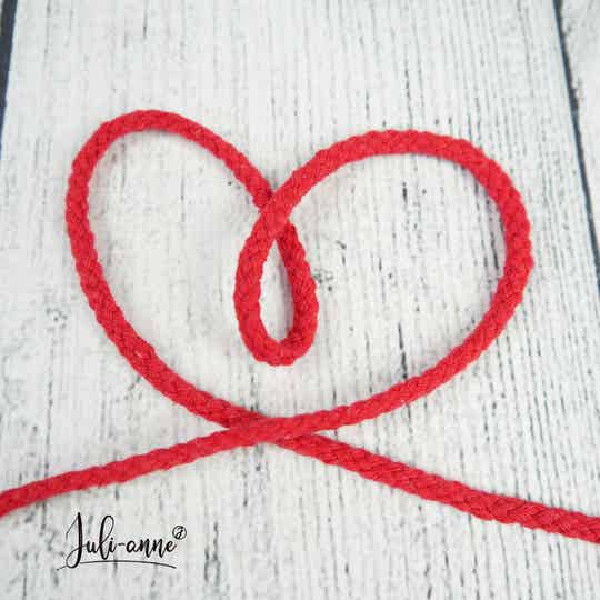 5mm Kordel Baumwolle - Rot