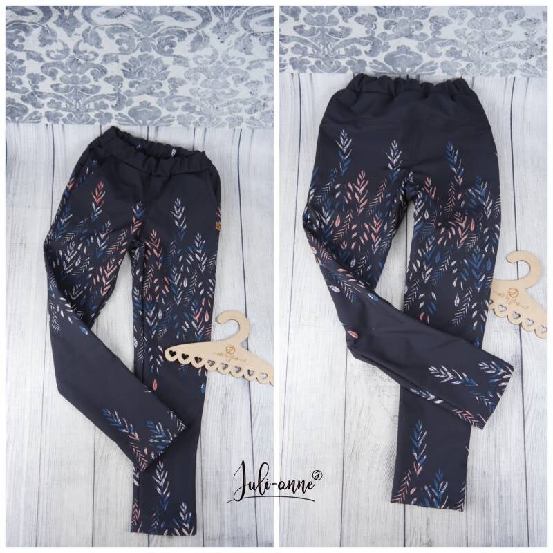 Gr. 34 Outdoor-Hose Damen Softshell grafische Dreiecke schwarz