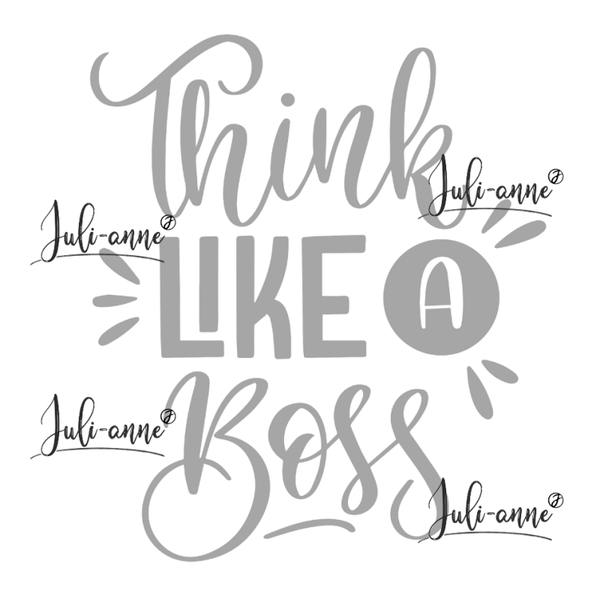Reflektor Bügelbild - THINK LIKE A BOSS *verschiedene Größen*