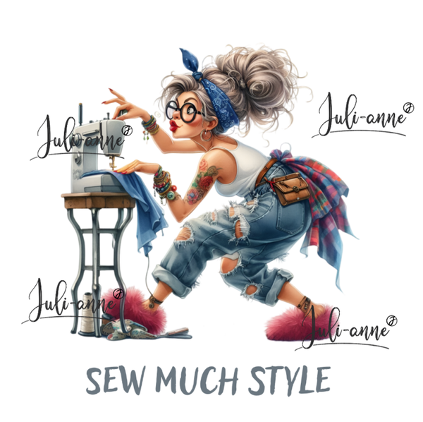 Bügelbild SEWING SISTERS - SEW MUCH STYLE
