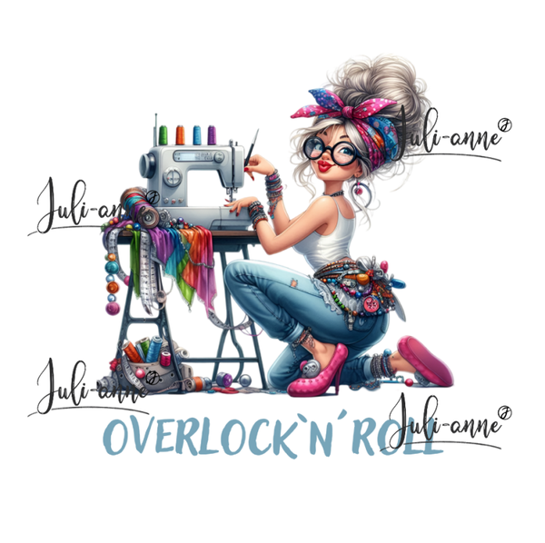 Bügelbild SEWING SISTERS - Overlock'n'roll