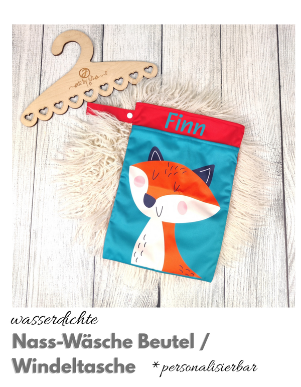 Deine personalisierte Wet-Bag - praktisch und bunt (Fuchs)
