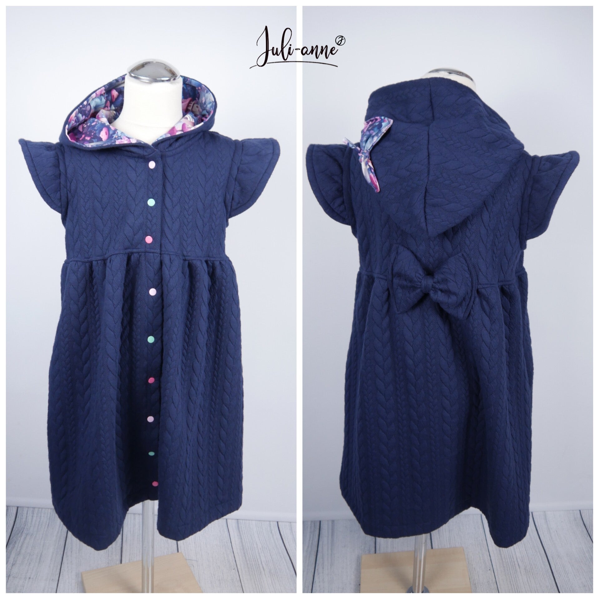 Jumi Mädchen Jacke / Mantel Zopfstrick Dunkelblau