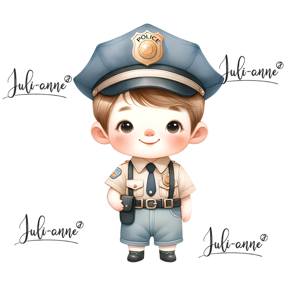 Bügelbild POLIZEI JUNGE