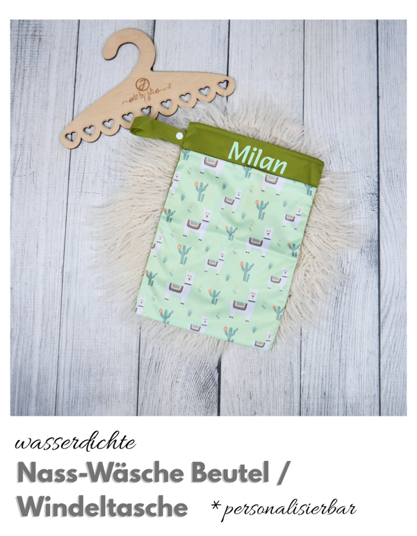 Deine personalisierte Wet-Bag - praktisch und bunt (Alpakas)