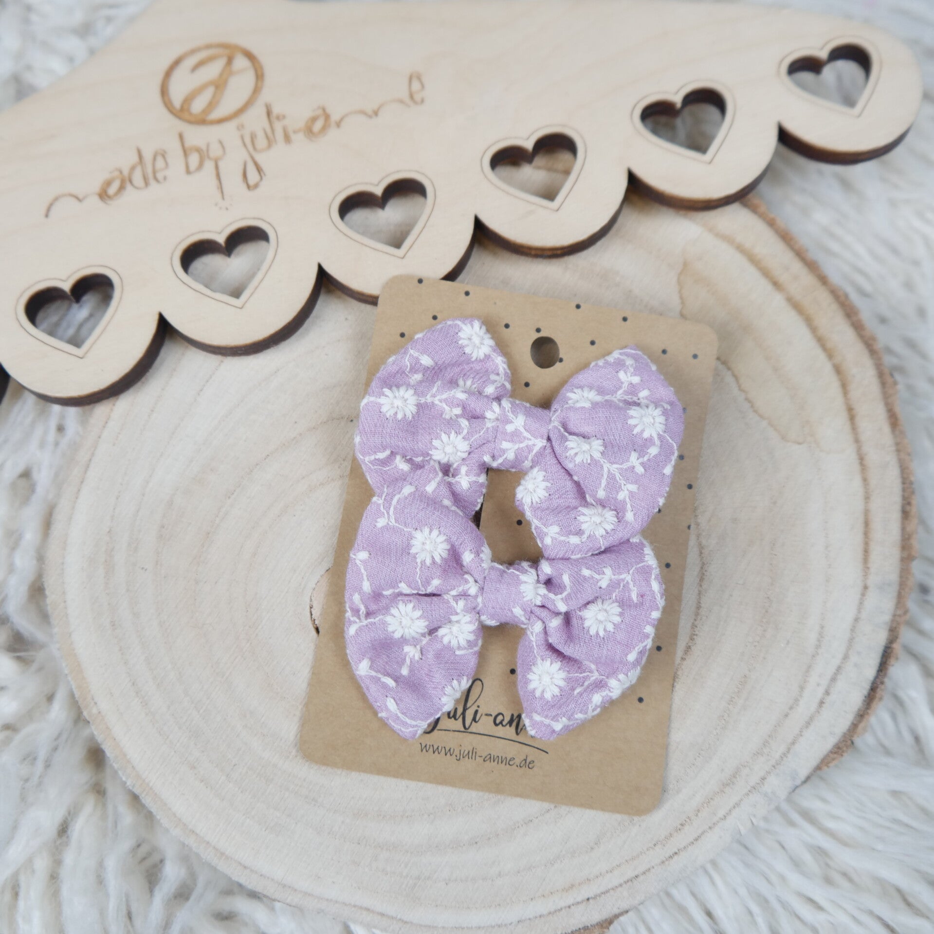 Schleifen Haar-Clip SPITZE MAUVE