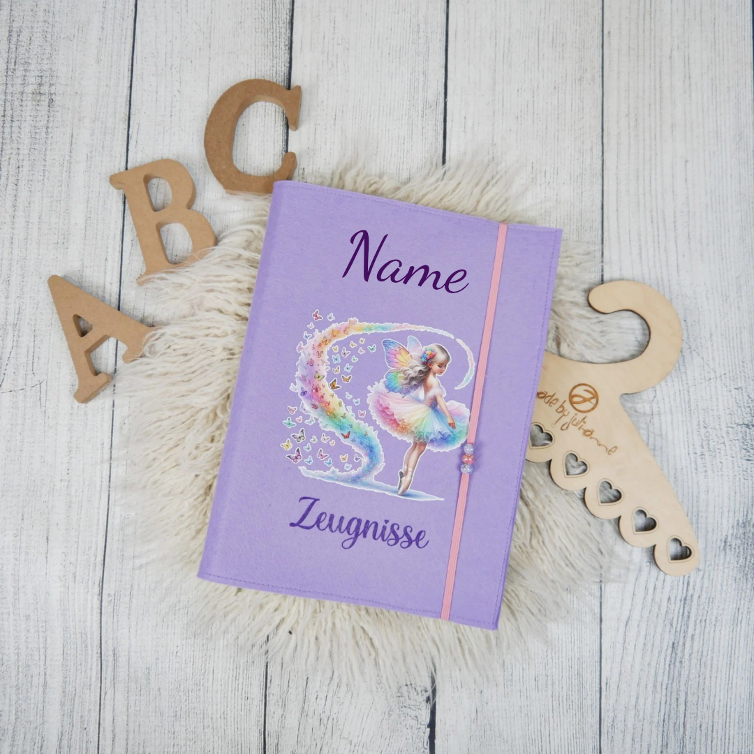 Zeugnismappe Fairy Ballerina Flieder