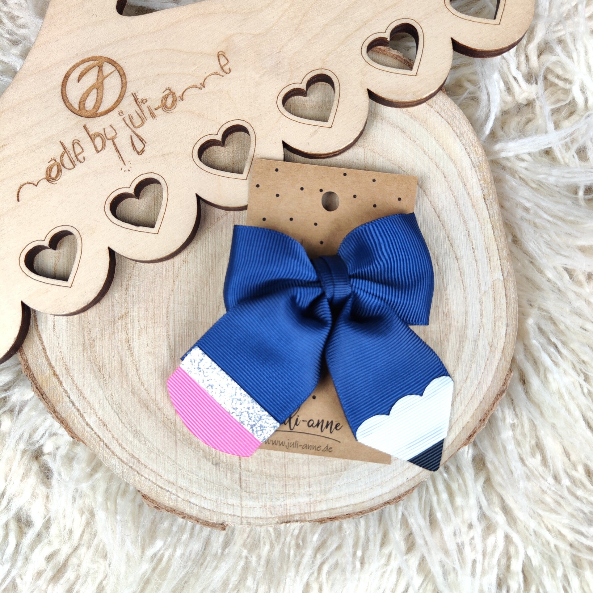 Schleifen Haar-Clip STIFT DUNKELBLAU