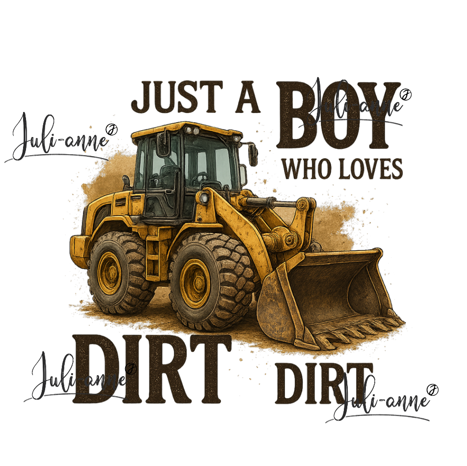 Bügelbild Bulldozer - Just a Boy
