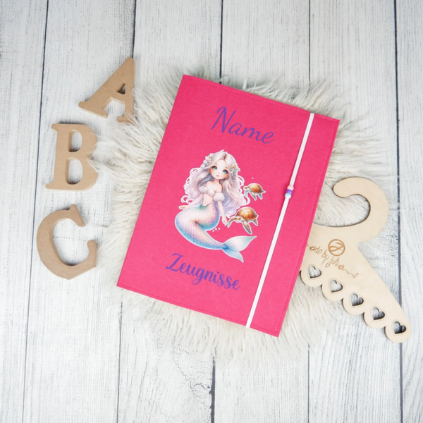 Zeugnismappe Pink Mermaid Cutie