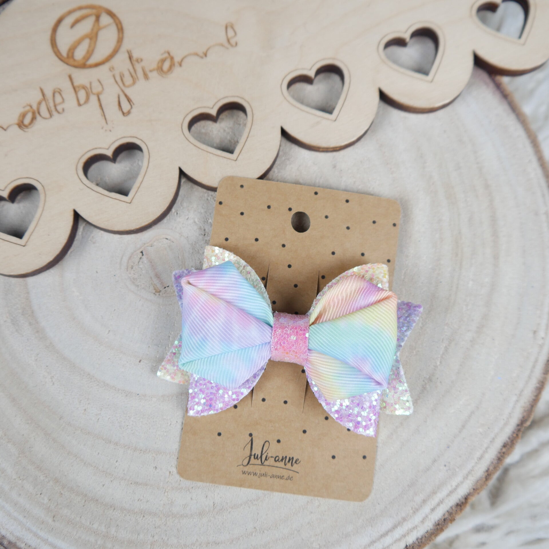 Schleifen Haar-Clip Regenbogen Bunt