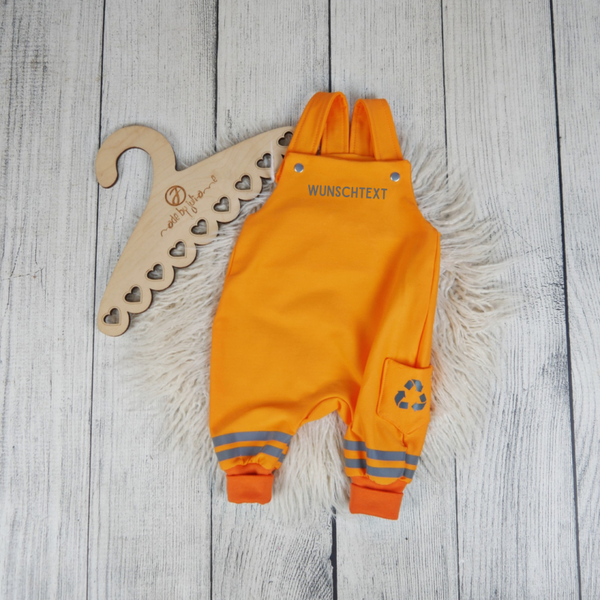 Latzhose Orange Müllwerker Müllmann Müllfrau *Personalisierbar*