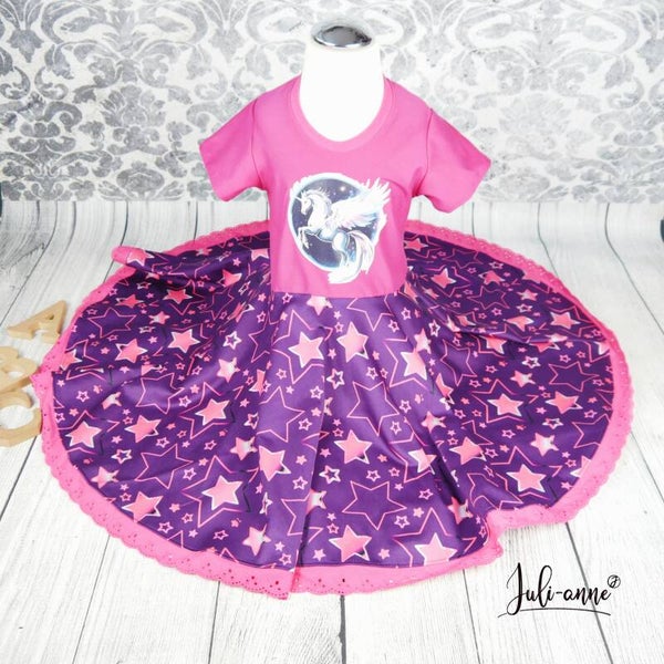 Drehkleid - Pegasus Lila Pink   #Einschulung Step by Step Pegasus Night Nuala