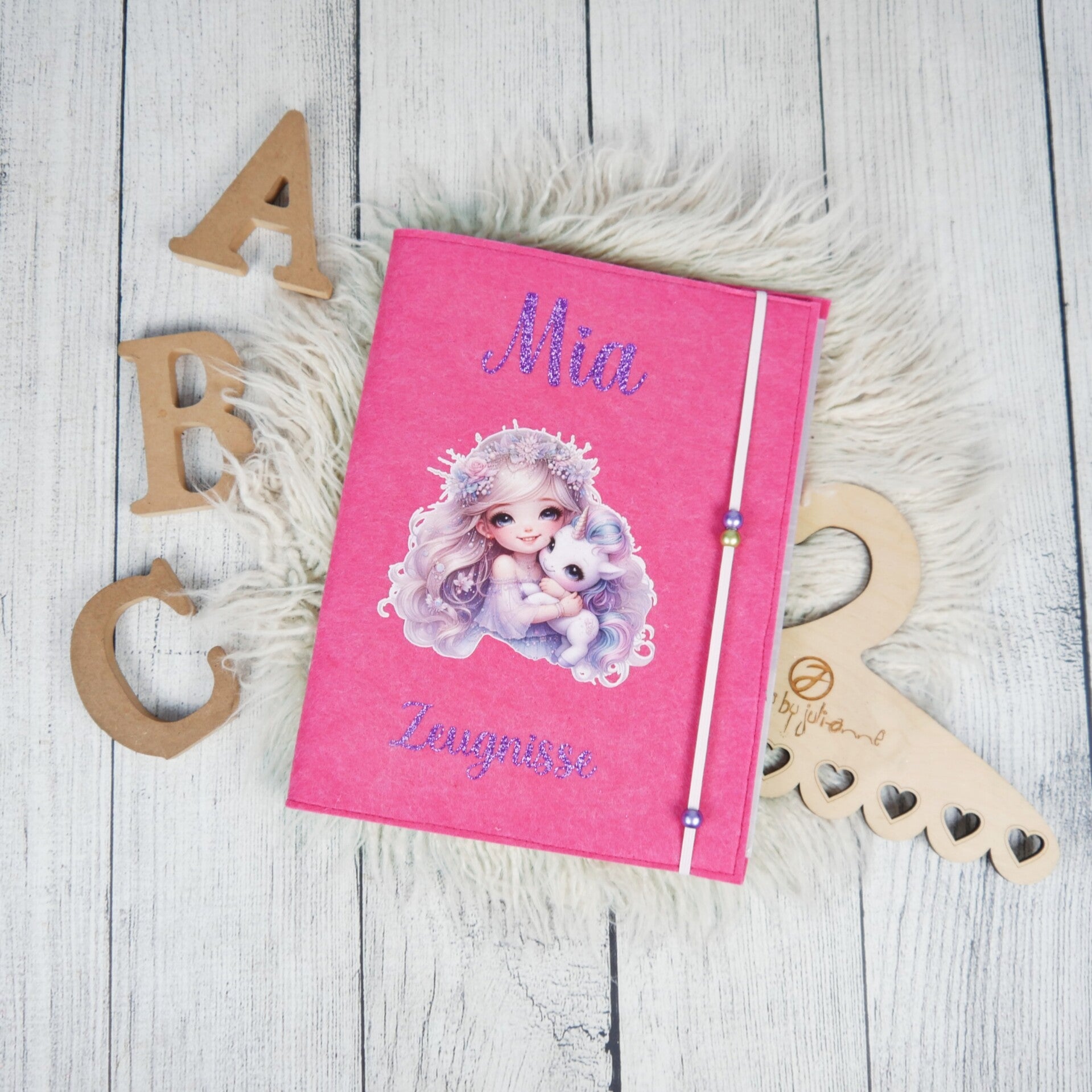 Zeugnismappe Pink Einhorn Mädchen