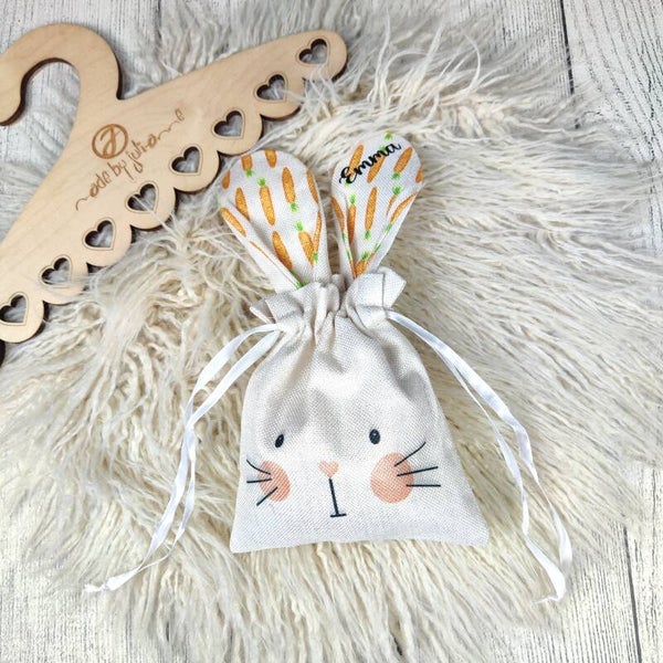 Saisonprodukt: Süße Hasensäckchen personalisiert für Ostern