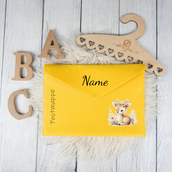 POSTMAPPE GELB  -Reh- personalisiert