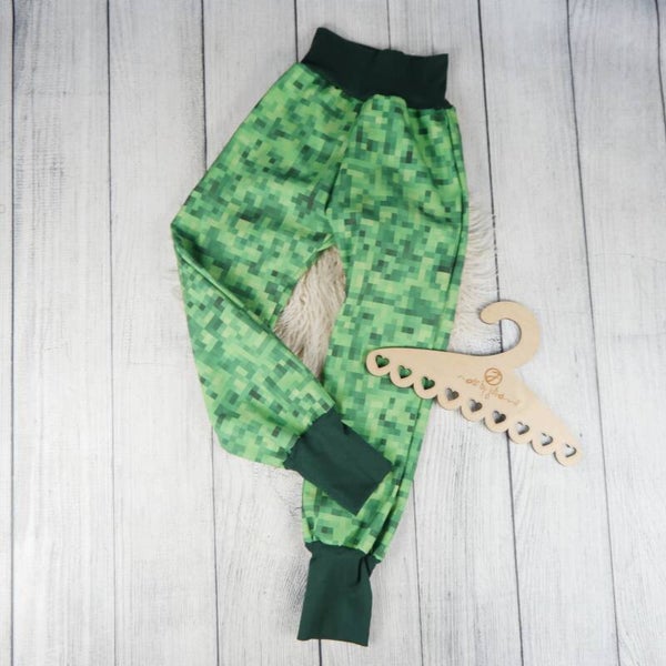 122/128 Matschhose Softshell Pixel Grün