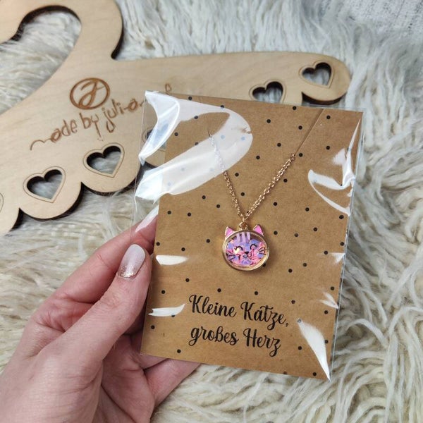 Schüttel-Kette Katze - kleine Katze - großes Herz