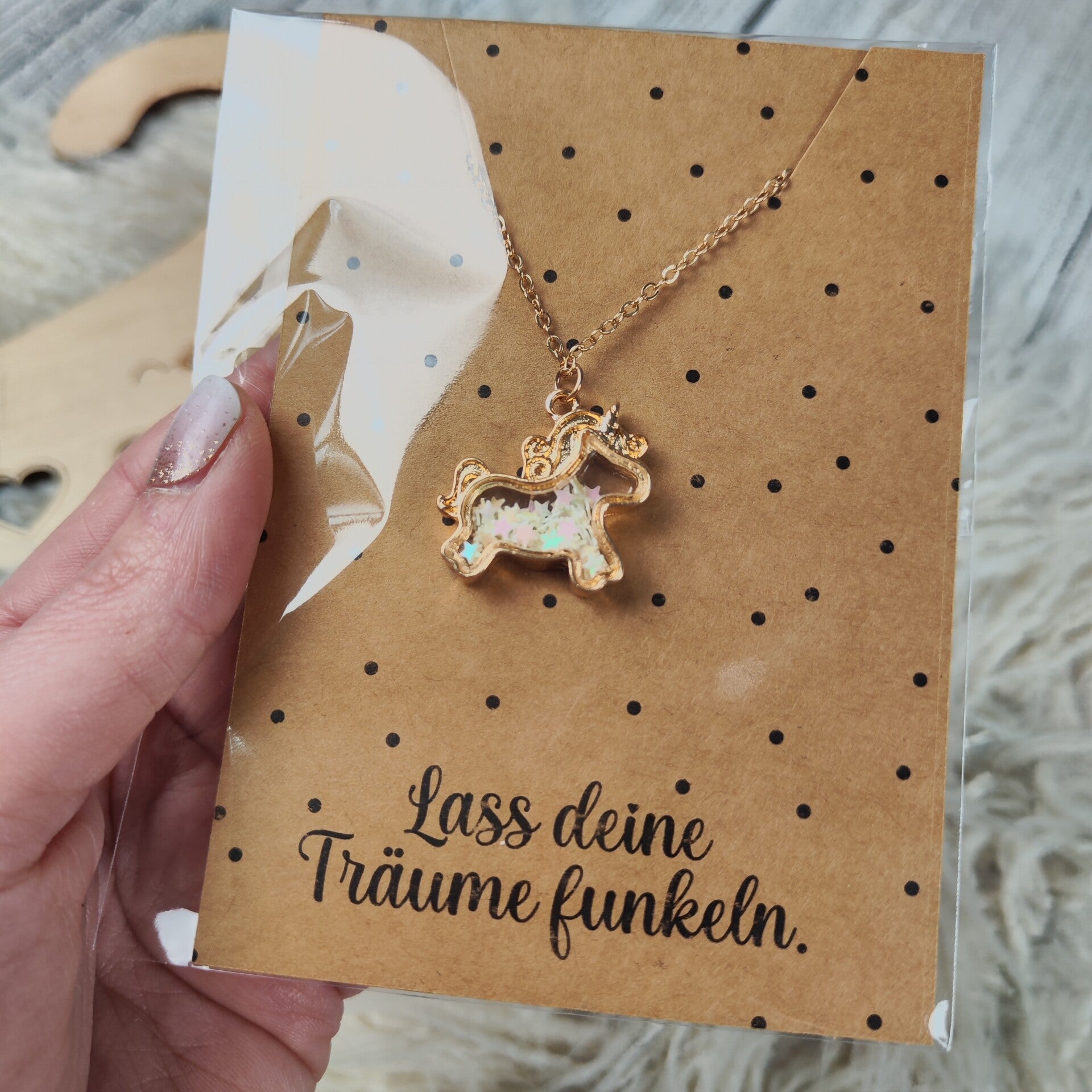 Schüttel-Kette Einhorn - Lass deine Träume funkeln