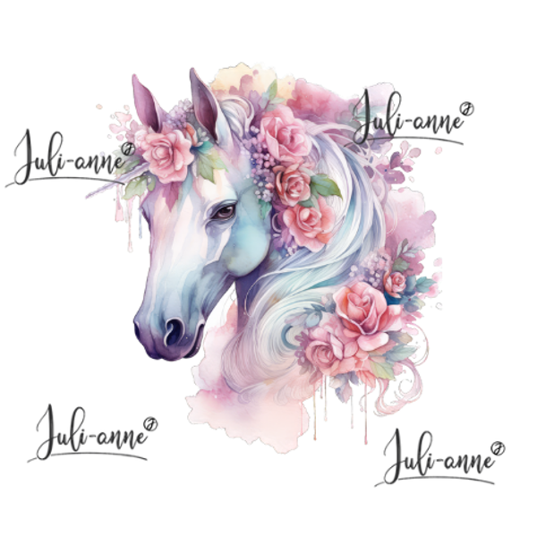 Bügelbild FLOWER HORSE