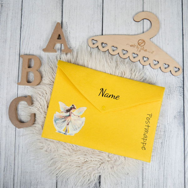 POSTMAPPE GELB - Fairy Ballerina - personalisiert