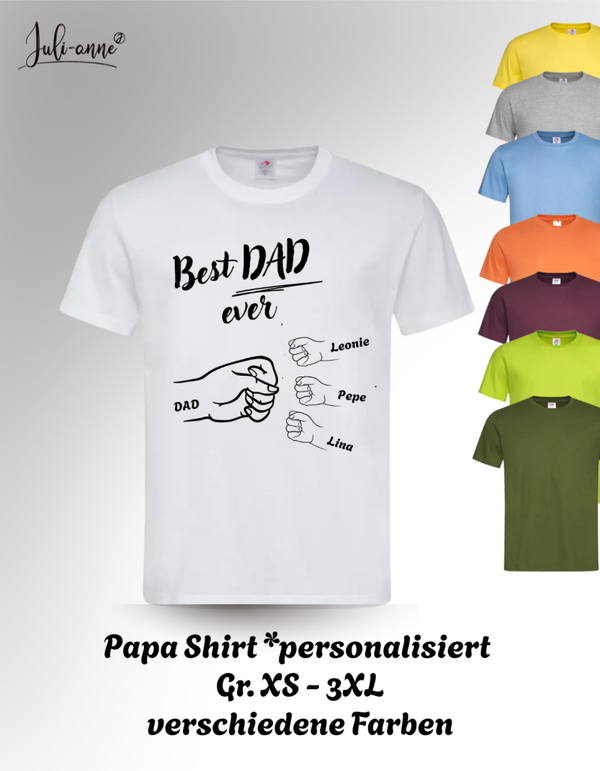 BEST DAD EVER - Shirt zum Papatag - personalisiert