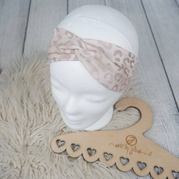 KU 54-57 Bandeau Haarband - Leo Beige