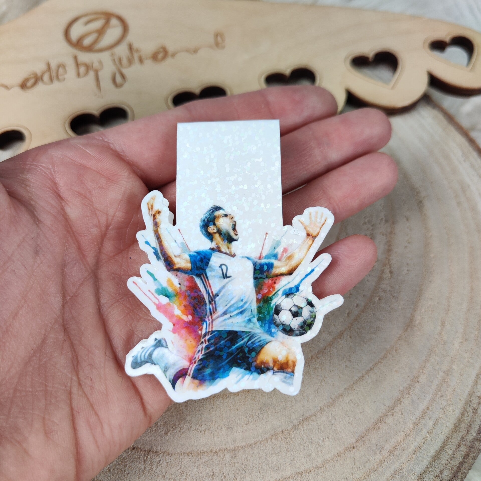 Magnet - Lesezeichen - Fussballer - personalisierbar