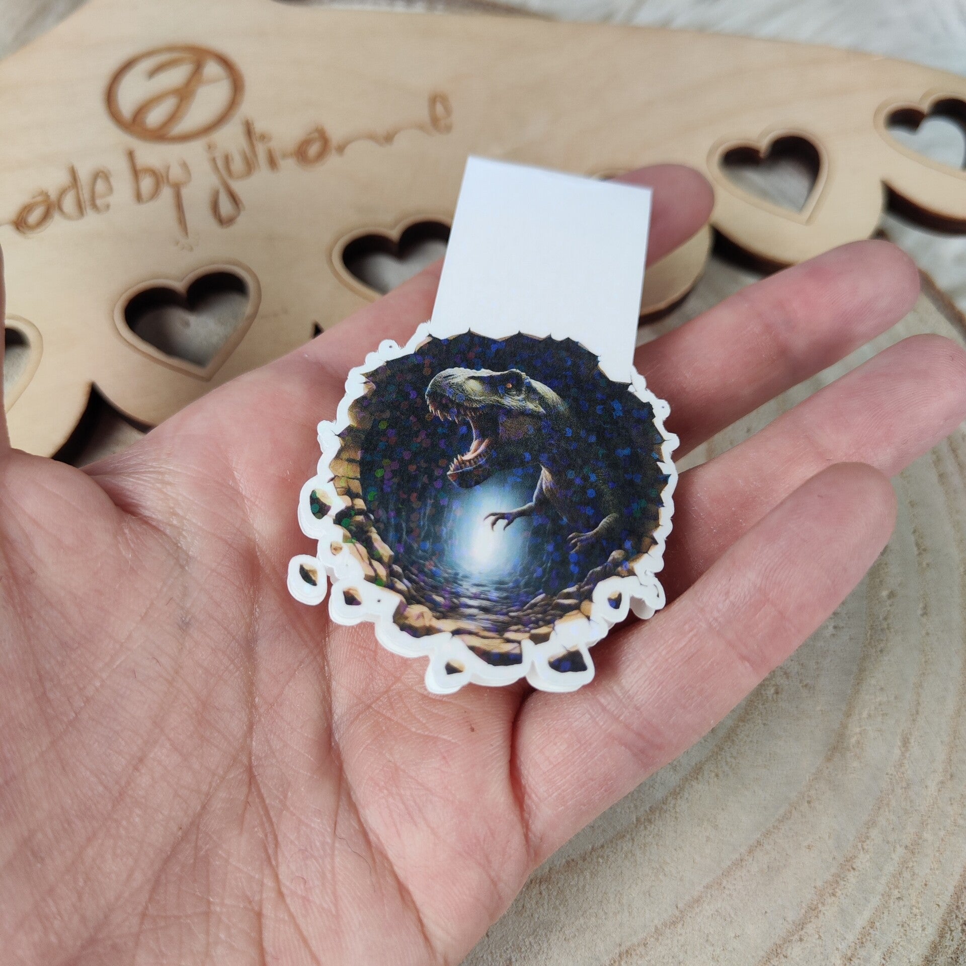 Magnet - Lesezeichen - 3D Dino 2 - personalisierbar