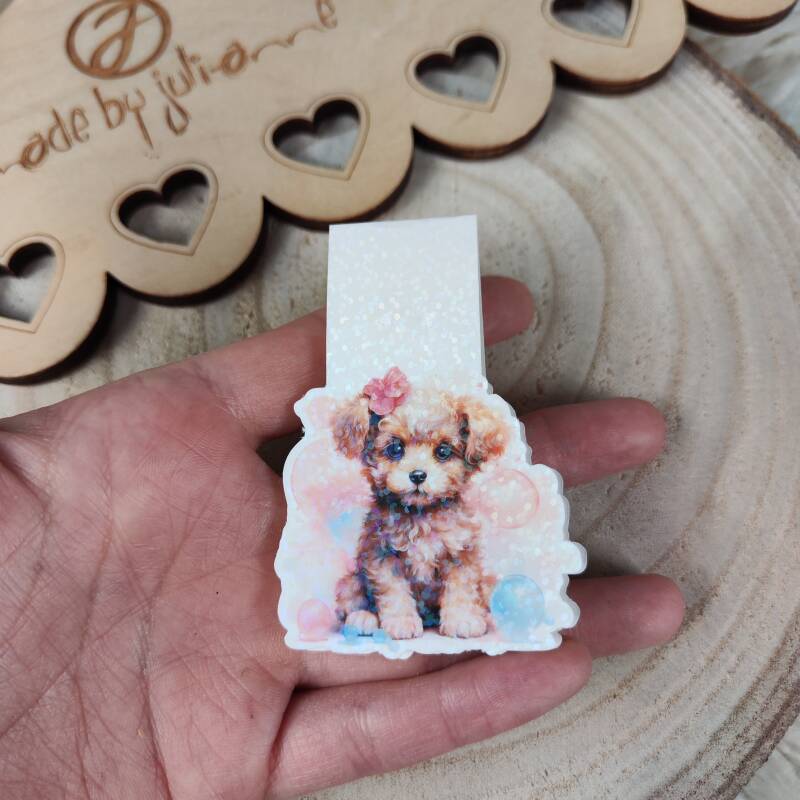 Magnet - Lesezeichen - Hund 2  - personalisierbar