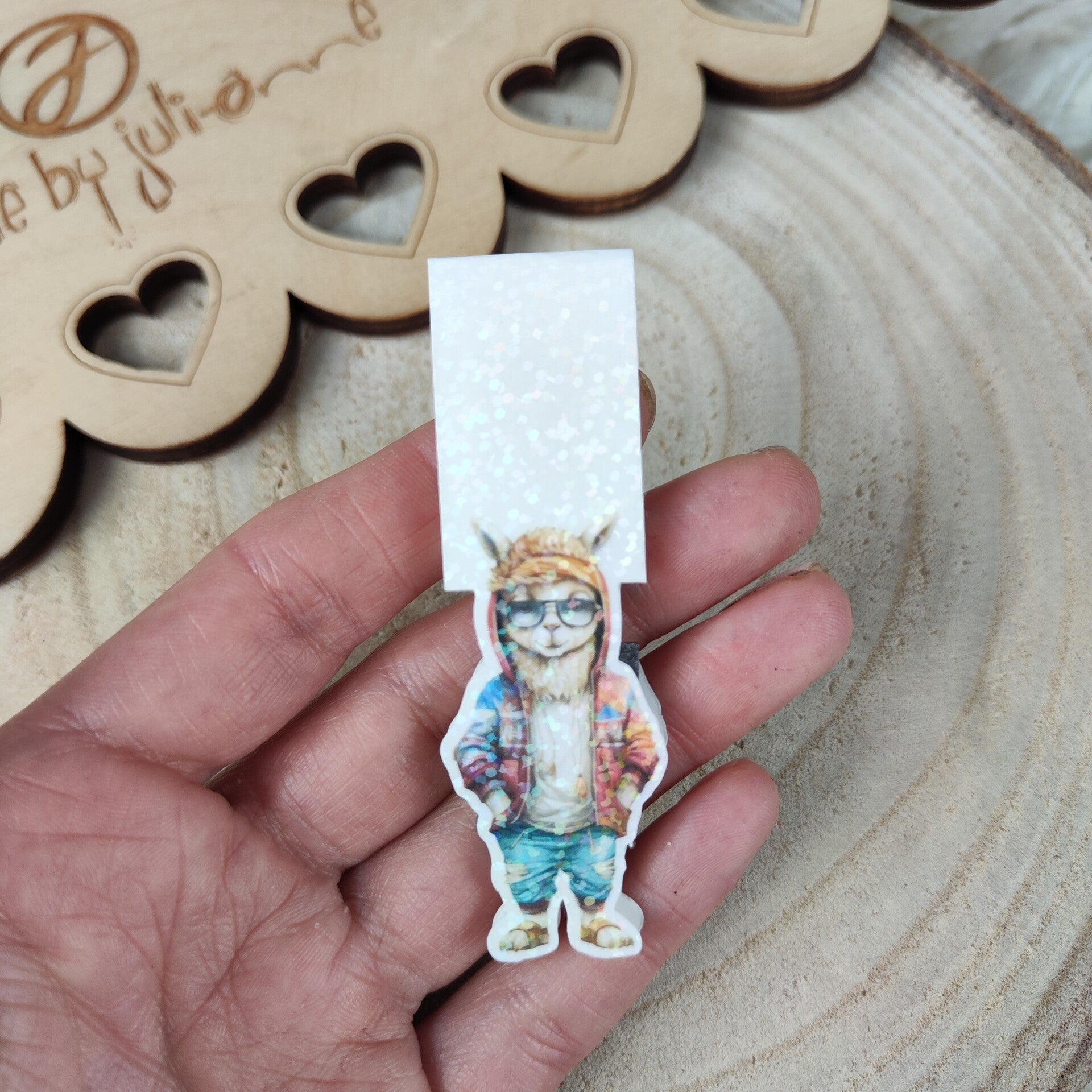 Magnet - Lesezeichen - Urban Animals Lama - personalisierbar